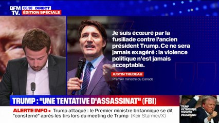 Barack Obama, Benjamin Netanyahu, Justin Trudeau: les réactions à l'international après l'attaque qui a visé Donald Trump