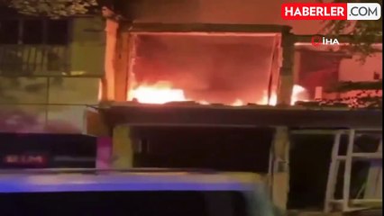 Kars'ta metruk binada çıkan yangın söndürüldü