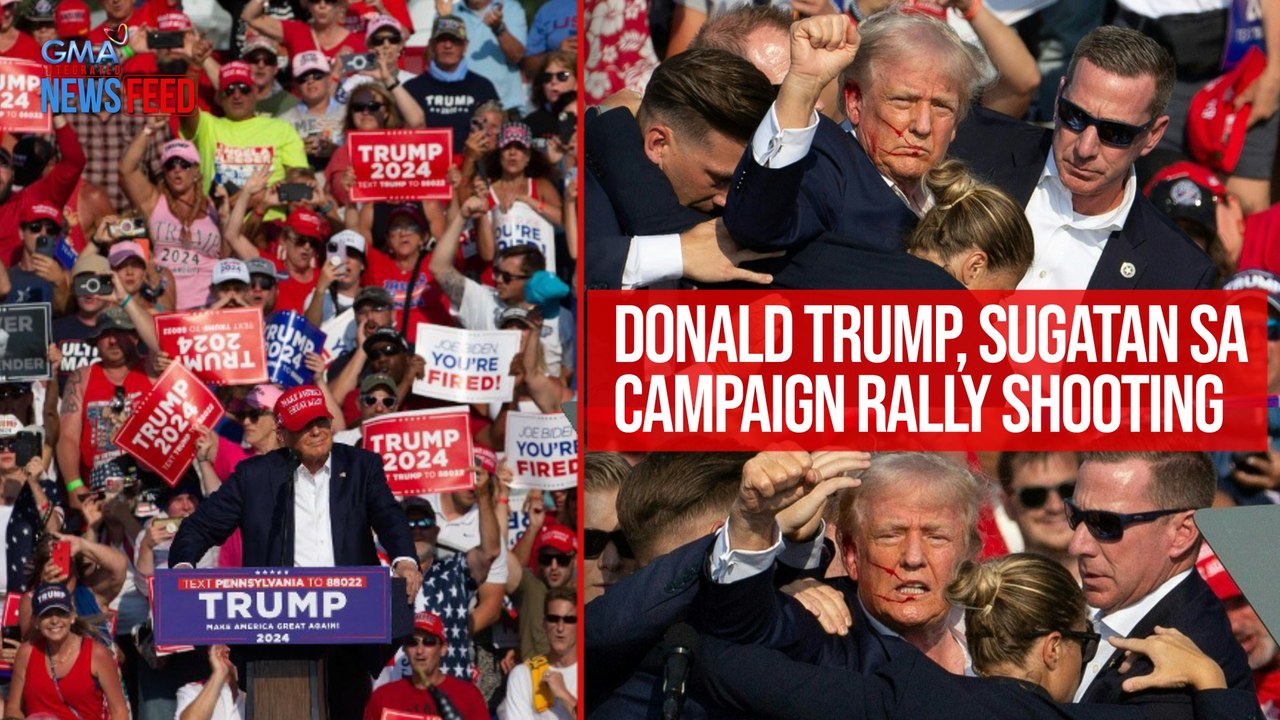 Donald Trump, sugatan sa campaign rally shootin...