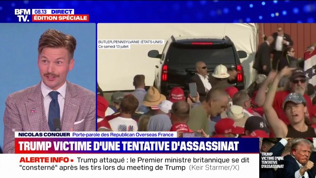 Donald Trump attaqué: On était à quelques millimètres de passer dans le chaos , souligne Nicolas Conquer (porte-parole des Republican Overseas France)