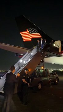 Trump lands in New Jersey shortly after surviving an assassination attempt.