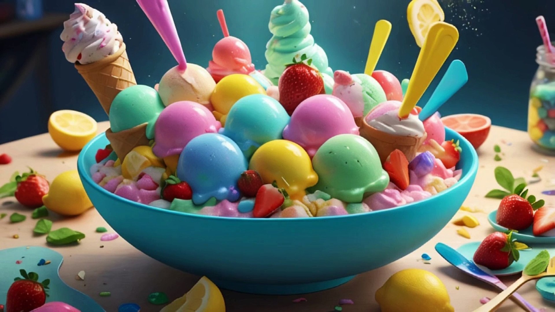 ICE CREAM SONG FOR KIDS || PRESCHOOL || LEARNING || TODDLERS || KIDS SONG