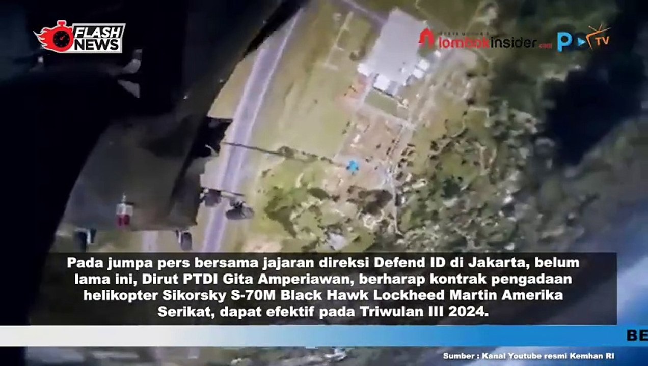 PTDI BERHARAP PENGADAAN HELIKOPTER SIKORSKY S-70M BLACK HAWK BISA MASUK DI TRIWULAN KETIGA 2024