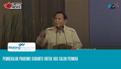 Pembekalan Prabowo Subianto untuk 960 Calon Perwira
