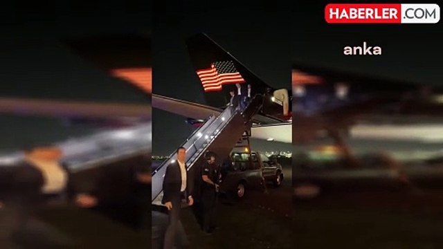 Trump, suikast girişiminden sonra uçaktan yardım almadan indi