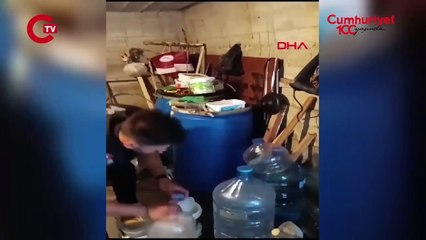 Tekirdağ 'da 174 litre sahte içki ele geçirildi