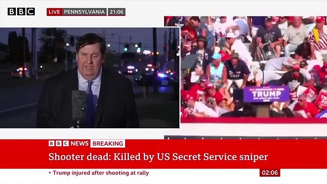 Atacante en el mitin de Donald Trump asesinado por un francotirador del Servicio Secreto de EE. UU. noticias de la BBC