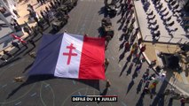 Défilé du 14 juillet : le drapeau de la libération est déployé en chanson