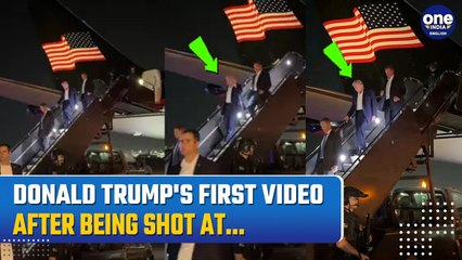 VIDEO: Trump Lands In New Jersey Hours After Surviving Shootout | First Appearance After Being Shot