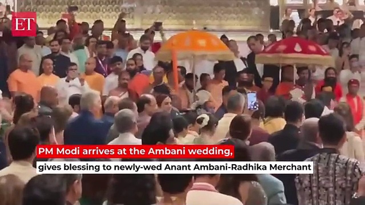 PM Modi arrives at the Ambani wedding, gives blessing to newly-wed Anant Ambani-Radhika Merchant