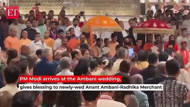 PM Modi arrives at the Ambani wedding, gives blessing to newly-wed Anant Ambani-Radhika Merchant