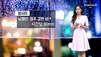 [날씨]밤사이 남부·제주 집중호우…중부 더위 계속