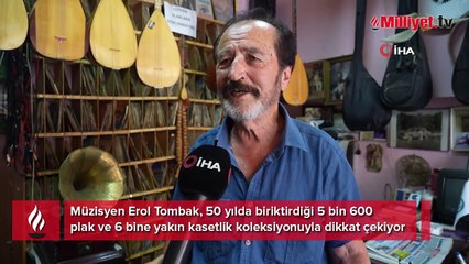 Müziğin altın çağına yolculuk: Binlerce plak ve kaset arşiviyle geçmişi yaşatan koleksiyoncu