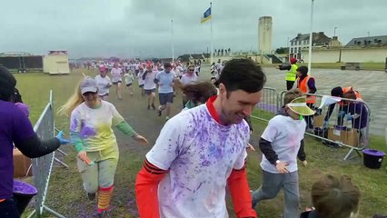 Watch as fundraisers take part in the 2024 Hartlepool Colour Run on July 13