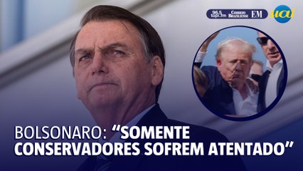 Bolsonaro sobre ataque a Trump: 'Somente conservadores sofrem atentado'