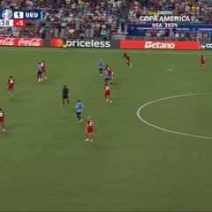 Luis Suarez with another classic moment for Uruguay in his legendary career