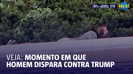 Momento em que homem dispara contra Donald Trump