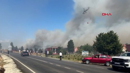 Silivri'de otluk alanda yangın