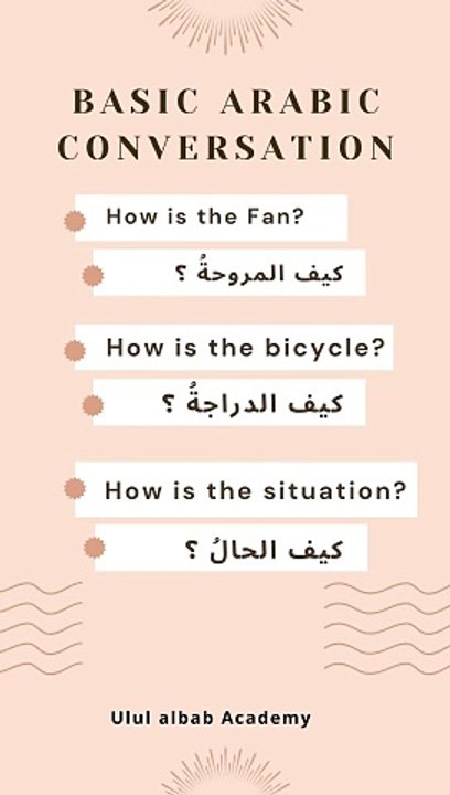 Basic Arabic language course for beginners.