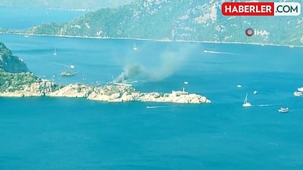 Muğla Marmaris'te gezi teknesinde yangın! Yaralılar var