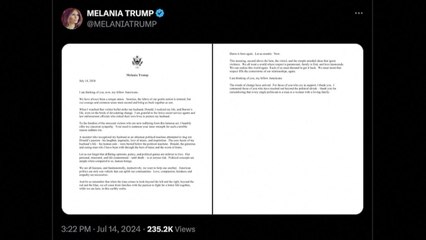 멜라니아 "괴물이 남편 공격"...총격 하루 뒤 성명 / YTN