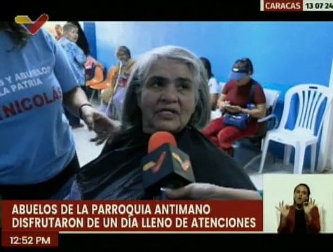 Adultos mayores disfrutan de servicios de la Jornada Más años más vida en la parroquia Antimano