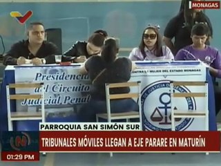 Jornada de Tribunales Móviles garantiza agilización de trámites judiciales del pueblo monaguense