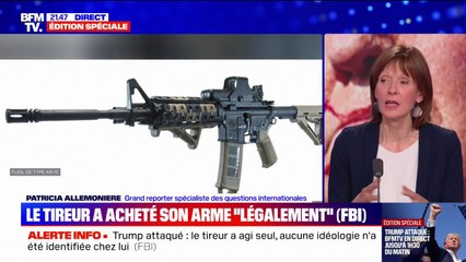 Donald Trump attaqué: le tireur a utilisé un fusil semi-automatique "acheté légalement" selon le FBI