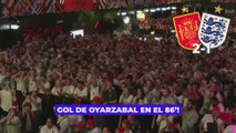 Reacción de los fans ingleses al gol de Oyarzabal
