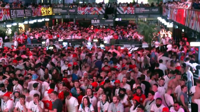 England fans react to losing against Spain in Euros final