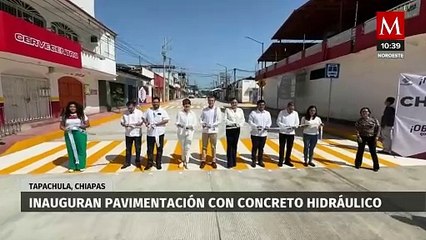 Rutilio Escandón inaugura pavimentación con concreto hidráulico en Tapachula
