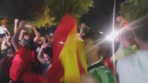 Locura en Los Palacios con la victoria de España