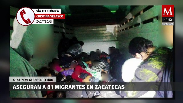 Rescatan a 81 migrantes que eran transportados en un camión en Zacatecas