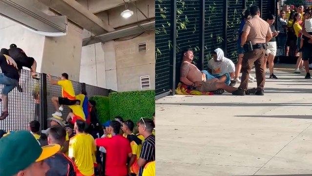 Copa América 2024: Hinchas colombianos intentan colarse y se enfrentan a la policía en el Hard Rock Stadium