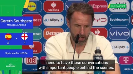 Download Video: Southgate talks England future after Euro 2024 final defeat