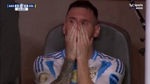 El llanto desconsolado de Messi en el banco de suplentes