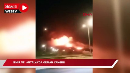 İzmir ve Antalya'da orman yangını