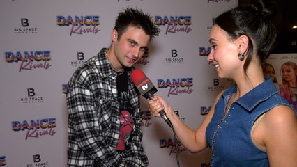 Gunner Burkhardt talks “Dance Rivals” at the movie's world premiere in Los Angeles