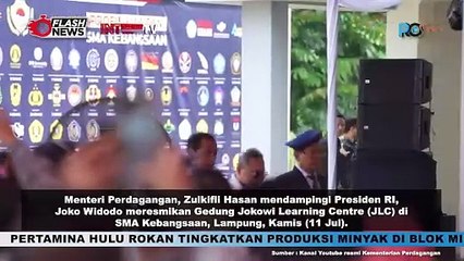 Mendag Zulkifli Hasan Resmikan Jokowi Learning Centre (JLC) Di SMA Kebangsaan, Lampung