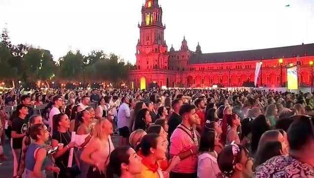Fiesta en Sevilla con el triunfo de España