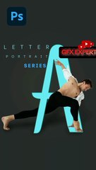Latter A in Adobe Photoshop graphic design