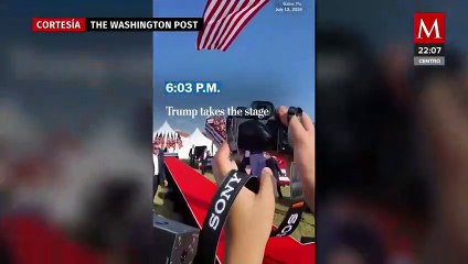 Captan momento del atentado contra Donald Trump