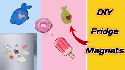 Descargar video: Made cute Fridge Magnets | How to make fridge magnets at home | clay craft ideas | UMNartcraft