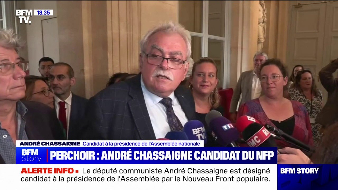 "J'ai le soucis d'assurer une présidence fidèle aux quatre groupes du NFP":  le député communiste André Chassaigne désigné candidat du NFP au perchoir