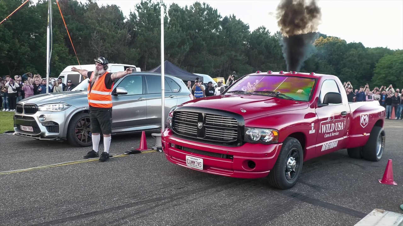 Sportscars Drag Racing - 1200HP Twin Turbo R8, 1000HP Hellcat, 1500HP Ram, 840HP RS3, 700HP S7