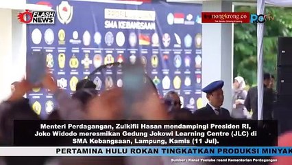 Menteri Perdagangan Dampingi Presiden Joko Widodo Resmikan Jokowi Learning Centre di SMA Kebangsaan