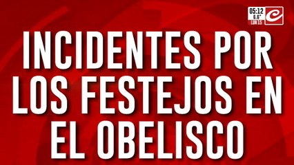 Incidentes por los festejos en el obelisco: hubo un herido de bala y dos de arma blanca