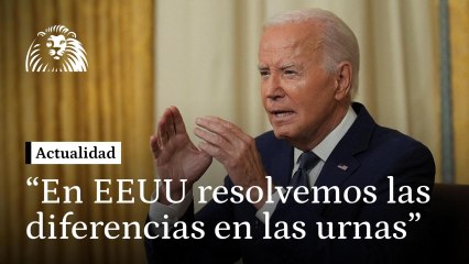 VÍDEO | Biden trata de calmar los ánimos en EEUU: "En América resolvemos nuestras diferencias en las urnas"