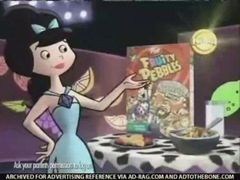 the flintstones fruity pebbles rock commercial (2007)