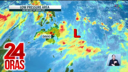Hanging habagat at LPA na namataan sa 440km east ng Davao City, magpapa-ulan | 24 Oras